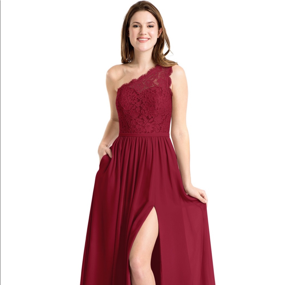 Azazie Demi bridesmaid dress in Burgundy